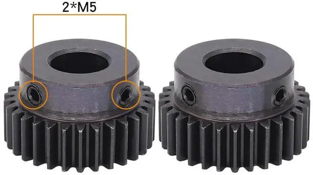 Alt view image 5 of 7 - 1pc 30T Spur Gear 1 Module Carbon Steel Pinion Gear with 5-16mm Bore for Agricultural and Mechanical Applications(1m 30t-bore 12.7 mm)