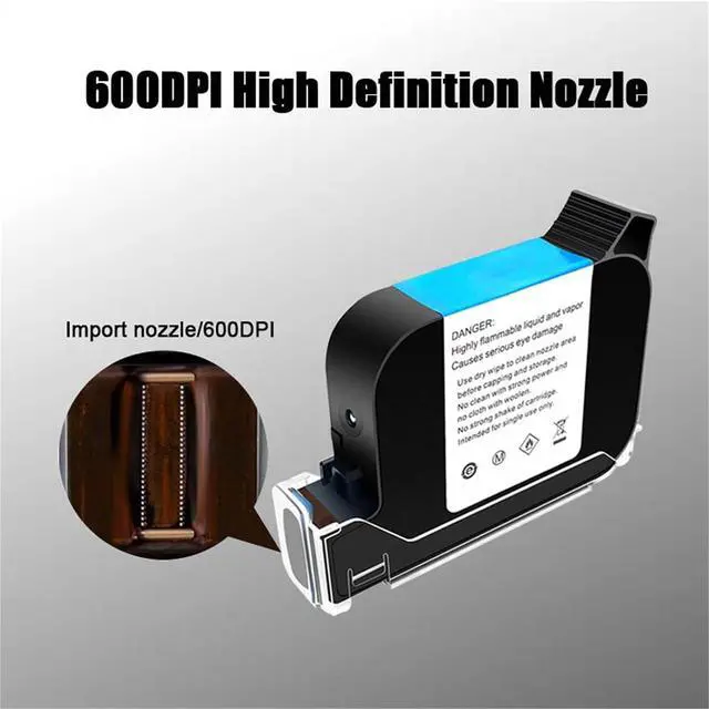 Alt view image 3 of 5 - Compatible for TIJ 2.5 42ml Fast Dry Solvent Ink Cartridge for Handheld Inkjet Printers(Water Based Ink)