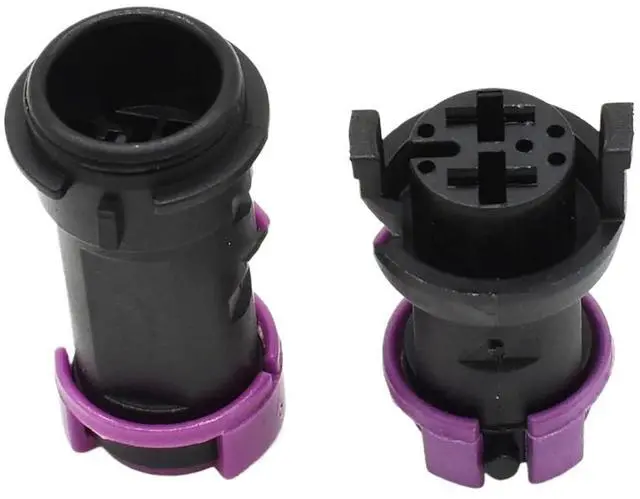 Alt view image 3 of 5 - 2 Pin Circular Waterproof Fog Lamp Plug Male Female Connector For 813972926 813972923 AICNRUT(Lavender)