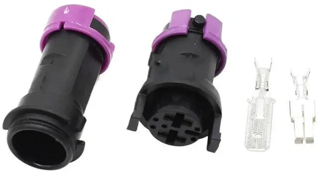 Alt view image 4 of 5 - 2 Pin Circular Waterproof Fog Lamp Plug Male Female Connector For 813972926 813972923 AICNRUT(Lavender)