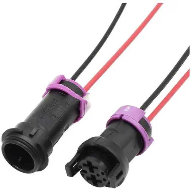 Alt view image 5 of 5 - 2 Pin Circular Waterproof Fog Lamp Plug Male Female Connector For 813972926 813972923 AICNRUT(Lavender)