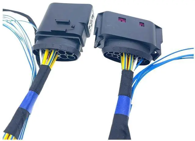 Alt view image 3 of 6 - 10 to 12 Pins HID Xenon Headlight Connector Wiring Fit for Jetta MK5 Fit for Golf MK4 R32
