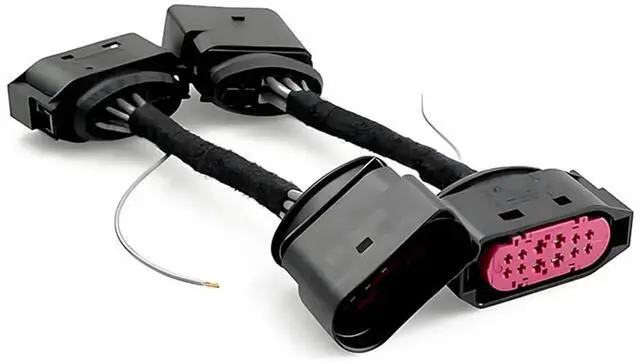 Alt view image 4 of 6 - 10 to 12 Pins HID Xenon Headlight Connector Wiring Fit for Jetta MK5 Fit for Golf MK4 R32