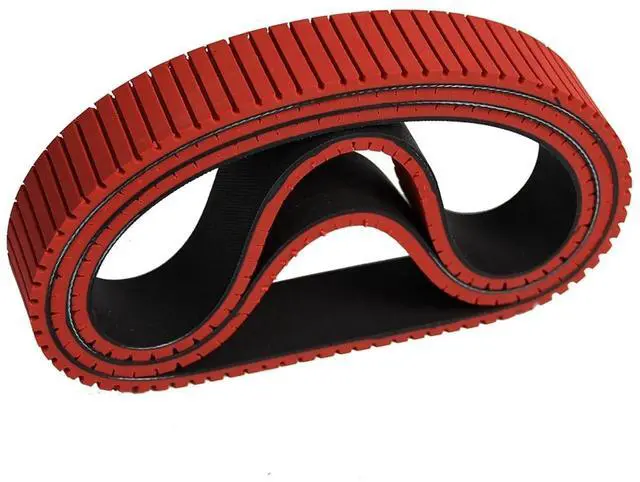 Main image of High Friction Factor Red Rubber Conveyer Belt Wheel With Transverse Groove For High-speed Card Feeder Counting(156XL-19-2T)