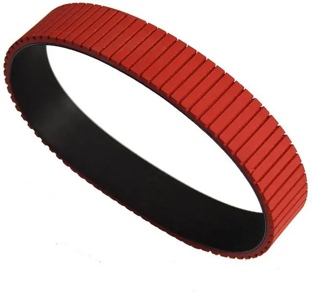 Alt view image 2 of 4 - High Friction Factor Red Rubber Conveyer Belt Wheel With Transverse Groove For High-speed Card Feeder Counting(156XL-19-2T)