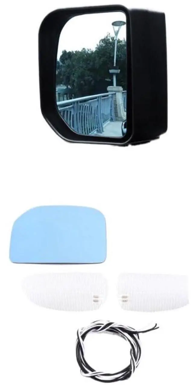 Alt view image 2 of 6 - Compatible For FJ Cruiser Wide Angle Anti-glare Rearview Mirror Side Rearview Heated Mirror Blue Glass Lens Car Heated Side Viewmirror07-23(FJ A)