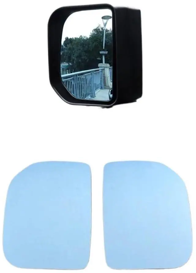 Alt view image 3 of 6 - Compatible For FJ Cruiser Wide Angle Anti-glare Rearview Mirror Side Rearview Heated Mirror Blue Glass Lens Car Heated Side Viewmirror07-23(FJ A)