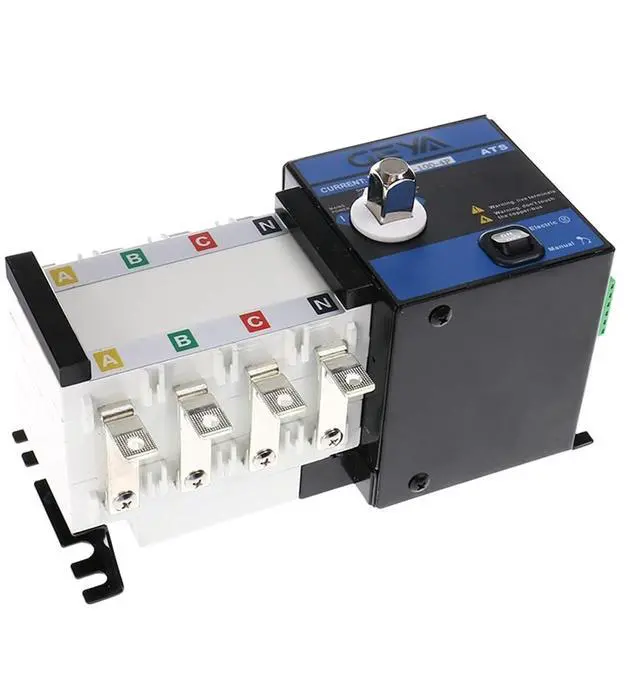Alt view image 3 of 6 - G Type ATS PC Class Automatic Transfer Switch Electrical Selector Switches 4P 100A AC400V Auto or Manual ATS