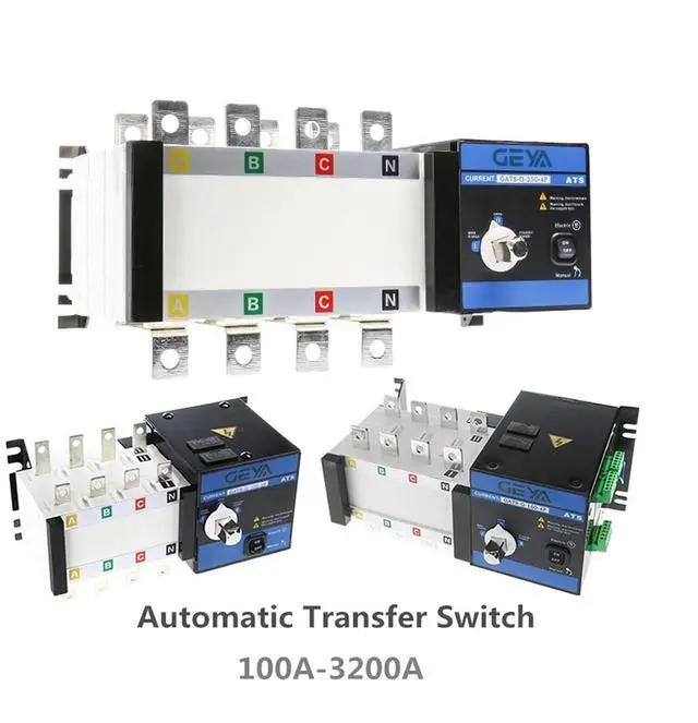 Alt view image 6 of 6 - G Type ATS PC Class Automatic Transfer Switch Electrical Selector Switches 4P 100A AC400V Auto or Manual ATS