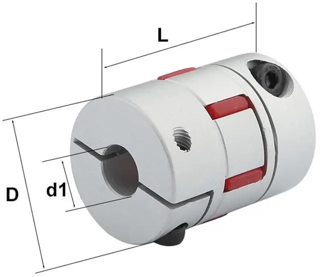 Alt view image 5 of 5 - 1pcs Aluminum Plum Flexible Shaft Coupling D40 L55 Motor Connector Flexible Shaft Adapter Coupler 8/10/12/14/16/18/20/22mm(12x12)