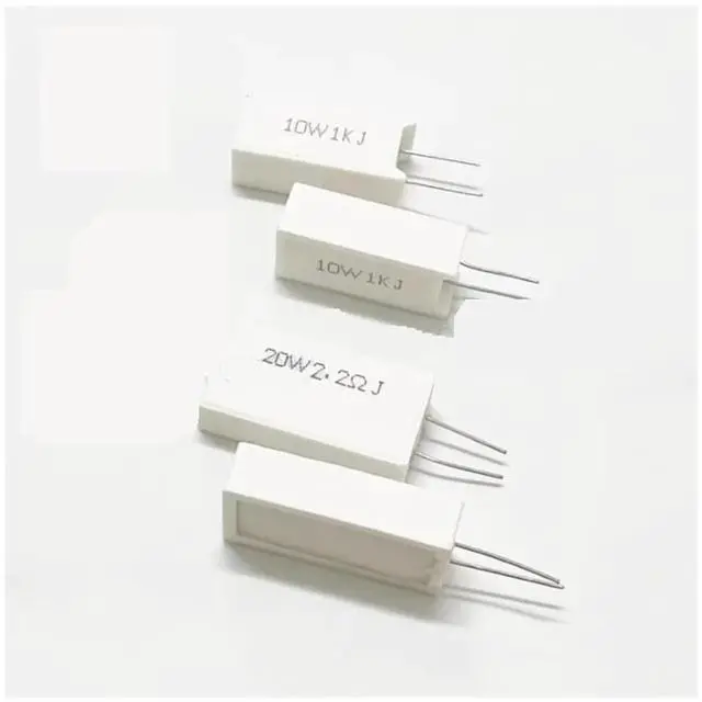 Alt view image 6 of 6 - Cement Resistors 10pcs Cement Resistor 10W Vertical RX27-5 0.01R ~ 100K 1R 1.5R 2R 2.2R 3R 3.3R 4R 5R 7.5R 8R 10R 12R 33R 30R 50R 100R 1K 10K 15K(1K)
