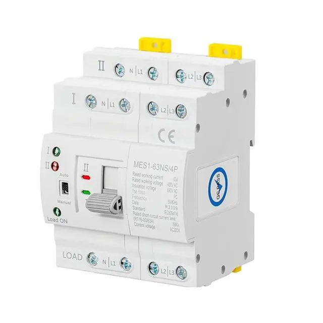 Alt view image 2 of 5 - MES1-63NS/4P AC 400V 63A 4 Poles Mini Household ATS Dual Power Automatic Transfer Switch for Home Use Pc Class