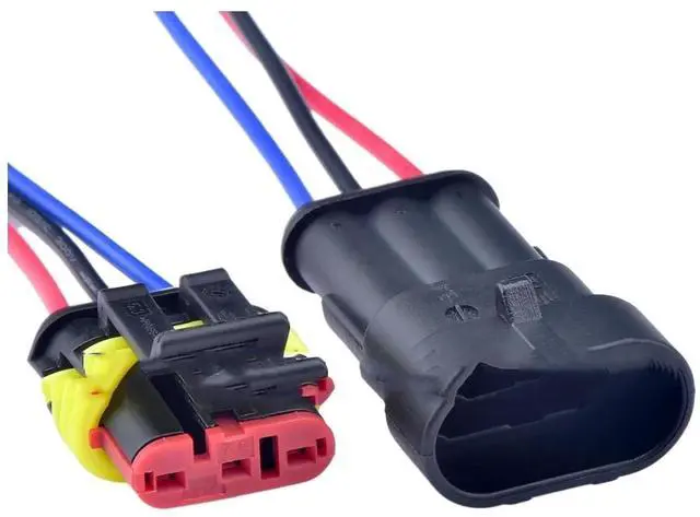 Main image of 3 Pin Male Or Female Automotive Waterproof Connector Turbo Speed Sensor Wire Harness Plug 282087-1 282105-1(Female male)
