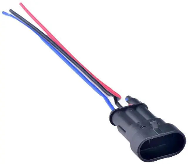 Main image of 3 Pin Male Or Female Automotive Waterproof Connector Turbo Speed Sensor Wire Harness Plug 282087-1 282105-1(Male 15cm wire)
