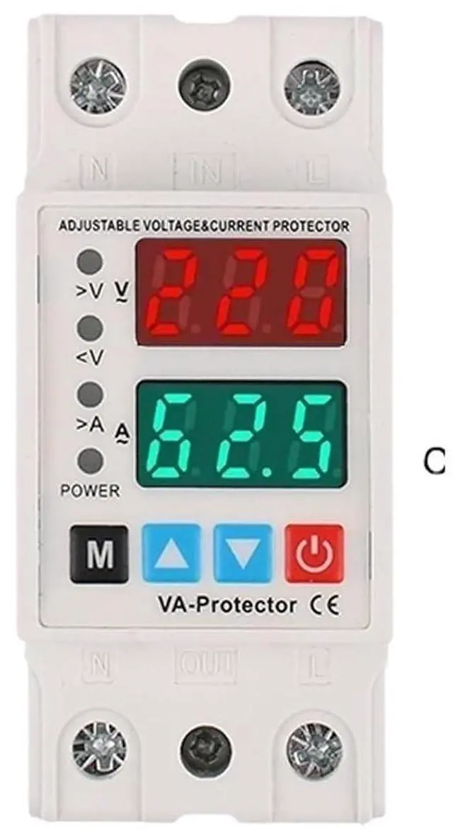 Main image of LED Display 40A 63A 230V Adjustable Over/Under Voltage Protector Relay with Limit Current Protection(63A)