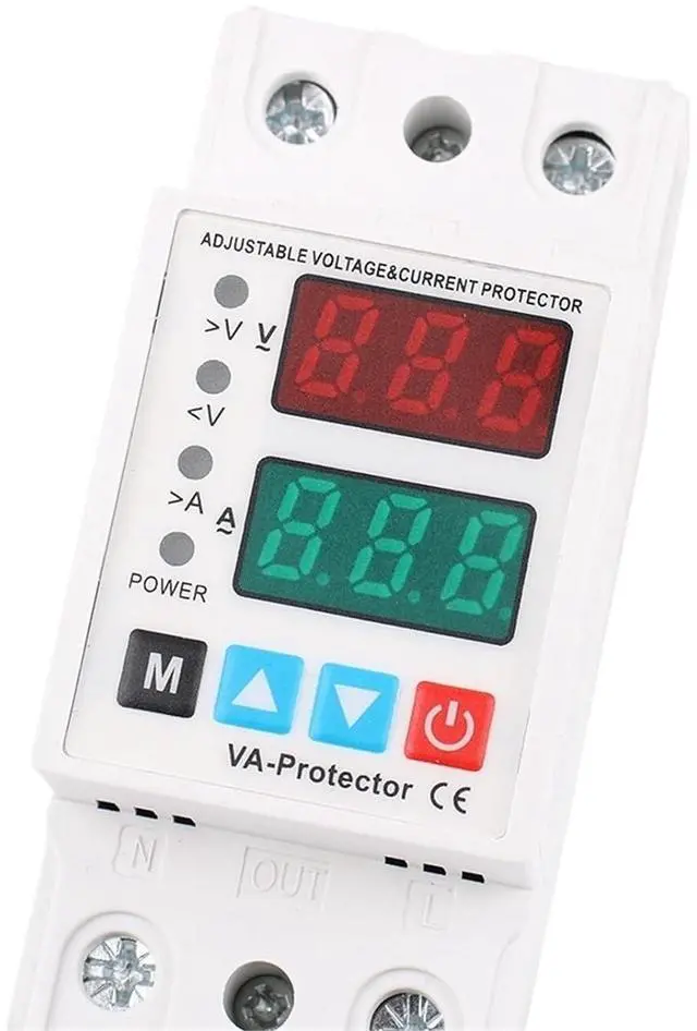 Alt view image 3 of 6 - LED Display 40A 63A 230V Adjustable Over/Under Voltage Protector Relay with Limit Current Protection(63A)