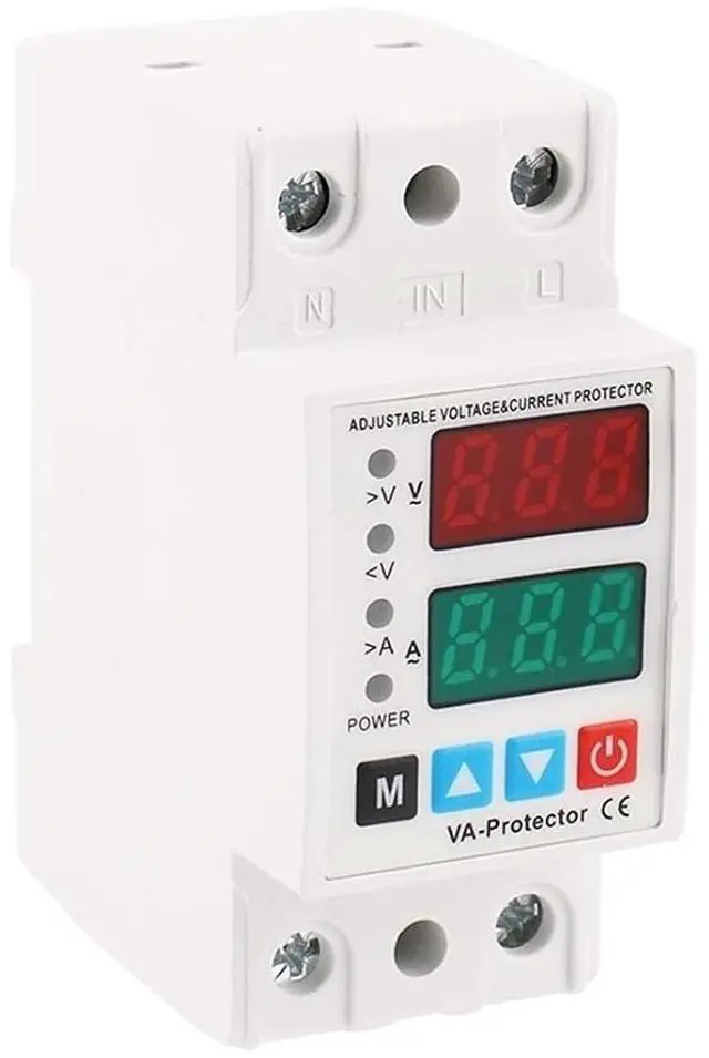 Alt view image 4 of 6 - LED Display 40A 63A 230V Adjustable Over/Under Voltage Protector Relay with Limit Current Protection(63A)