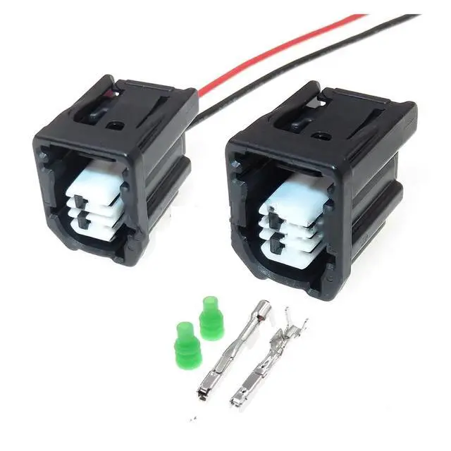 Alt view image 2 of 7 - 1 Set 2 Hole AC Assembly Automobile Low Current Socket 6189-7830 90980-12D12 Car Wiring Connector(Purple)