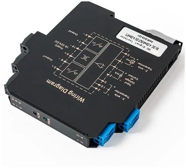 Alt view image 2 of 6 - Signal Isolator High Precision 1 in 1 Out 0-10V to 0-5V Ultra-Thin DC Voltage Isolated Transmitter 4-20mA to 0-10V Analog Signal Isolator(1 in 2 Out,0-10V to 0-5V_DC24V Power Supply)