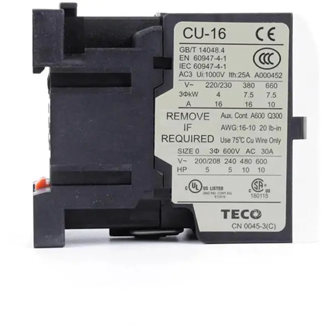 Main image of CN AC Contactor CU-11/16/18/23/27/32R/38/40/50/65/80/90 220V 380V 24V 36V 48V 110V(CU-16,110V)
