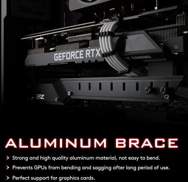Alt view image 5 of 7 - 309EZ GPU Holder Brace,Graphics Card Support Bracket-Black