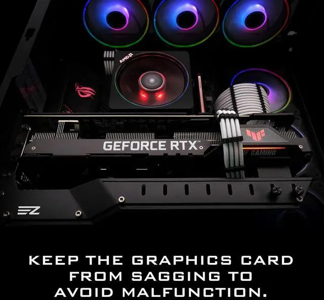 Alt view image 7 of 7 - 309EZ GPU Holder Brace,Graphics Card Support Bracket-Black