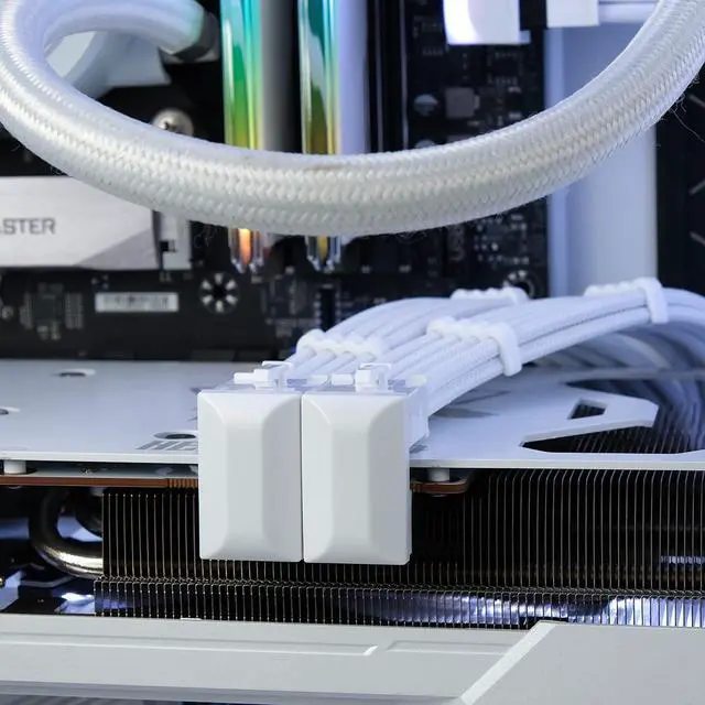 Alt view image 7 of 7 - GPU VGA PCIe 8 Pin U Turn 180 Degree Angle Connector Power Adapter Board for Desktop Graphics Card-Reverse Type 3-Pack White