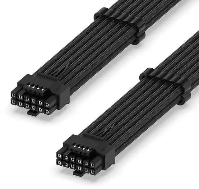Main image of 12VHPWR PSU Sleeved Cable, 12V-2x6, 600W Support, 60cm, Black