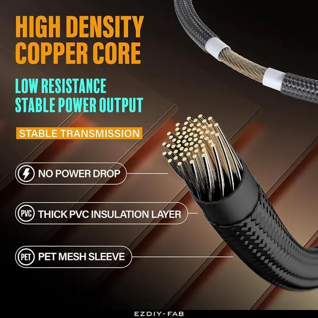 Alt view image 7 of 7 - 12VHPWR PSU Sleeved Cable, 12V-2x6, 600W Support, 60cm, Black