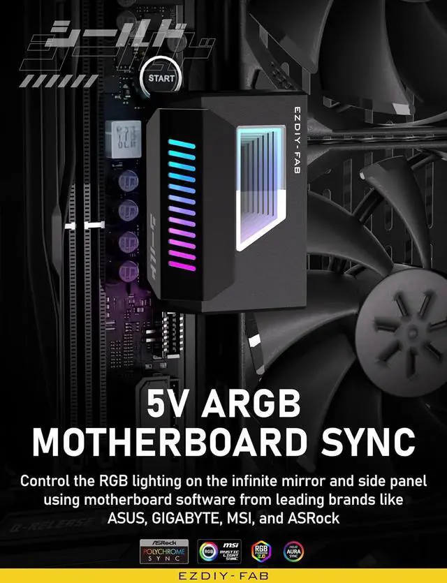 Alt view image 5 of 7 - Shield ARGB 24-Pin180 Degree Angle Adapter Black with Shield 12VHPWR 12+4 GPU Power Adapter,Standard Type -Black