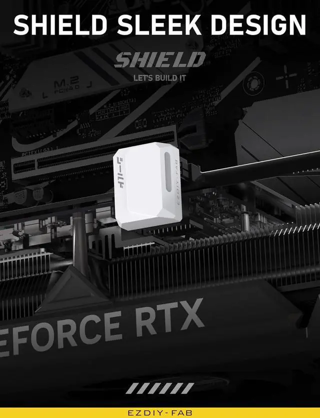 Alt view image 3 of 7 - PCIe 5.1 12V-2x6 GPU Adapter, 600W, 180 Degree, STD, White