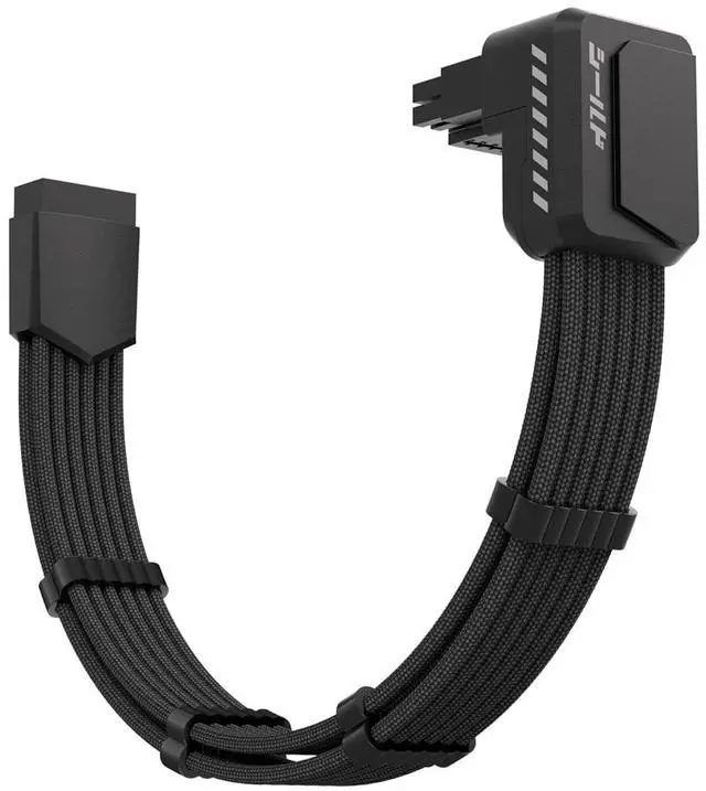 Main image of Shield PCIe 5.1 12V-2x6 90° GPU Extension Cable, Black, STD