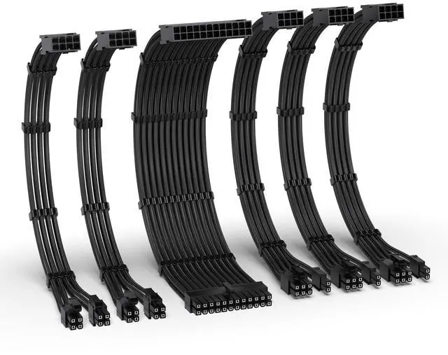 Main image of 16AWG PSU Extension Kit, 300MM, 24-Pin/2xEPS/3xPCIe, Black