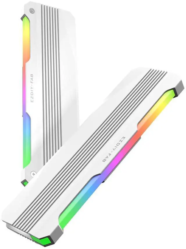 Main image of RH01 ARGB RAM Heatsink, DDR4/DDR5 Memory Cooler, 2-Pack, White