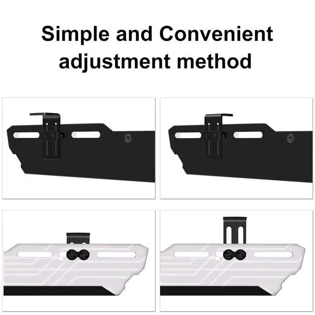 Alt view image 7 of 7 - RGB GPU Holder 5V 3-Pin Colorful RGB Graphics Card GPU Support Video Card Holder Bracket, Video Card Sag Holder/Holster Bracket- 309-1