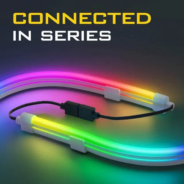 Alt view image 7 of 7 - Premium LED Strip Kit for PC 5V ARGB Motherboard Sync,Upgraded with 3-Kinds Mounting Clips-2X 400mm Smooth Lighting Strip