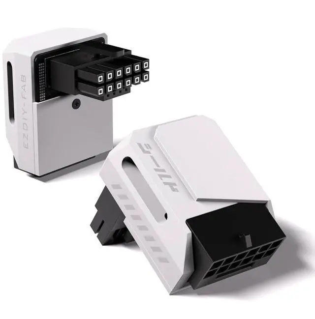 Main image of PCIe 5.1 12V-2x6 GPU Adapter, 600W, 90° Right-Angle, STD, White