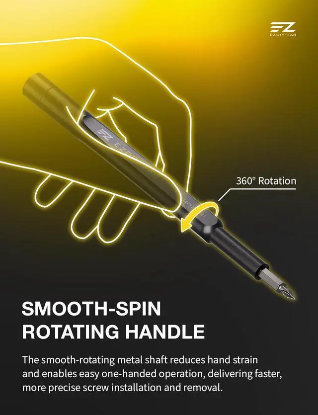 Alt view image 4 of 6 - 24-in-1 Precision Screwdriver Set, Magnetic Multi-Bit Repair Tool Kit with 56HRC Steel Bits, Rotating Handle Driver for PC Building, Electronics Repair, Laptop, Phone, DIY