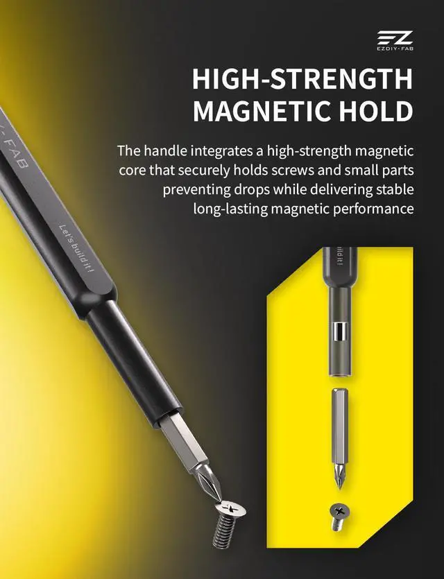 Alt view image 5 of 6 - 24-in-1 Precision Screwdriver Set, Magnetic Multi-Bit Repair Tool Kit with 56HRC Steel Bits, Rotating Handle Driver for PC Building, Electronics Repair, Laptop, Phone, DIY
