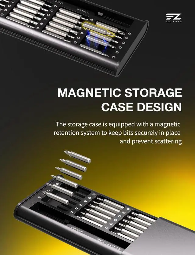 Alt view image 6 of 6 - 24-in-1 Precision Screwdriver Set, Magnetic Multi-Bit Repair Tool Kit with 56HRC Steel Bits, Rotating Handle Driver for PC Building, Electronics Repair, Laptop, Phone, DIY
