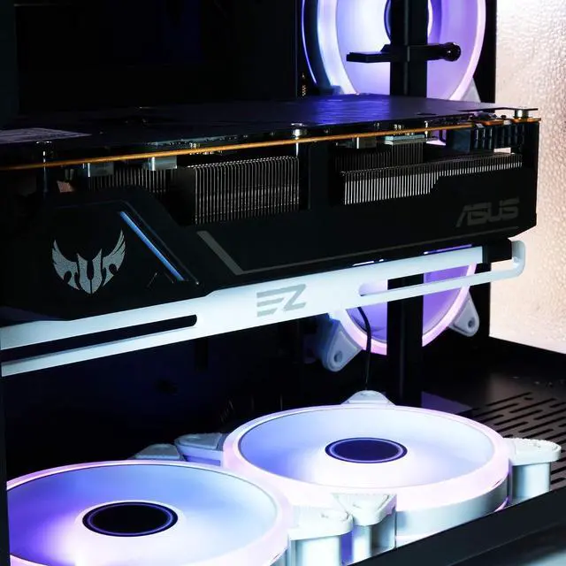 Alt view image 4 of 7 - GPU Bracket ,Graphics Card Brace Support,Video Card Holder,GPU Holder for Custom Desktop PC Gaming-3mm Aluminum-White
