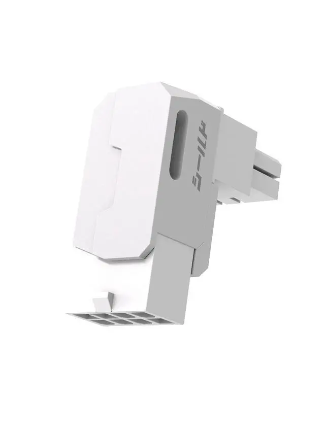 Main image of Shield Series 8-Pin PCIe GPU Power Adapter,90-Degree Angled Connector, Aluminum Design for Graphics Cards Standard Type,White-1 Pack