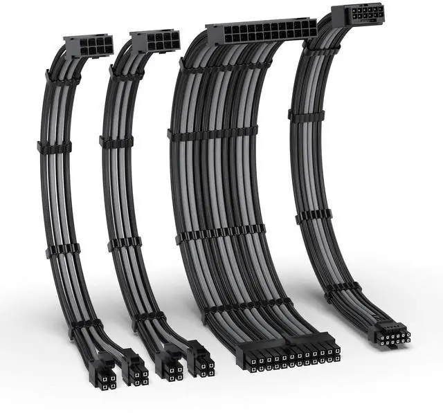 Main image of 12VHPWR PSU Extension Kit, 1x24-Pin/2xEPS/1x12+4 Pin, Black Grey