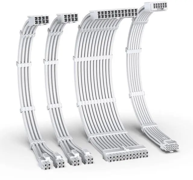 Main image of 12VHPWR PSU Extension Kit, 1x24-Pin/2xEPS/1x12+4 Pin, All White