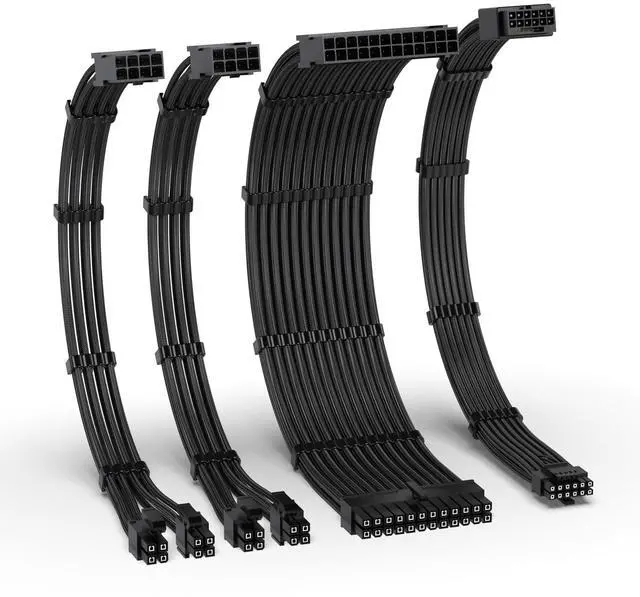 Main image of 12VHPWR PSU Extension Kit, 1x24-Pin/2xEPS/1x12+4 Pin GPU, Black