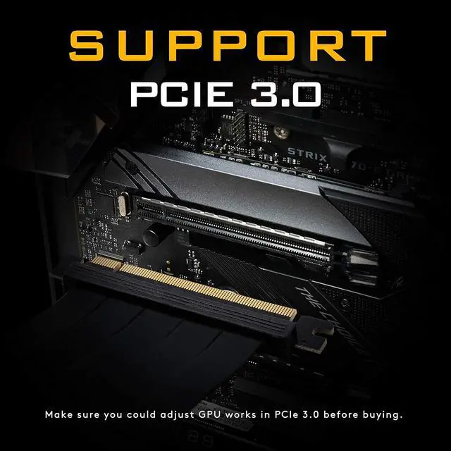 Alt view image 4 of 7 - Vertical Graphics Card Holder Bracket with ARGB 5V 3Pin LED,GPU Mount,Video Card VGA Support Kit with PCIE3.0 Riser Cable- Black