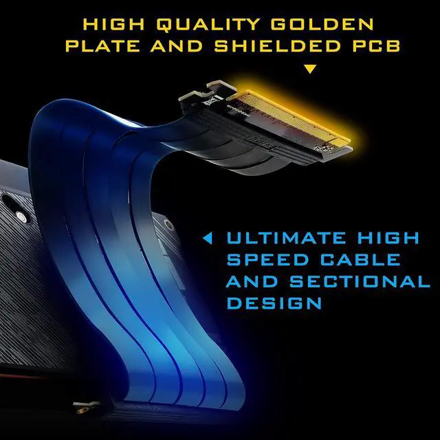 Alt view image 7 of 7 - Vertical Graphics Card Holder Bracket with ARGB 5V 3Pin LED,GPU Mount,Video Card VGA Support Kit with PCIE3.0 Riser Cable- Black
