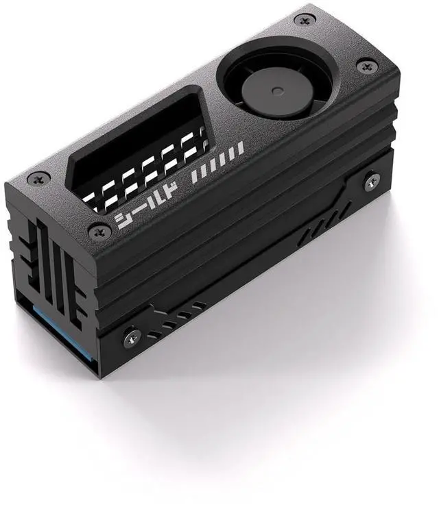 Main image of Shield M.2 SSD Heatsink with Build-in 20mm PWM Fan, Premium Aluminum Design, High-Performance SSD Cooler for M.2 2280-Black-1 Pack