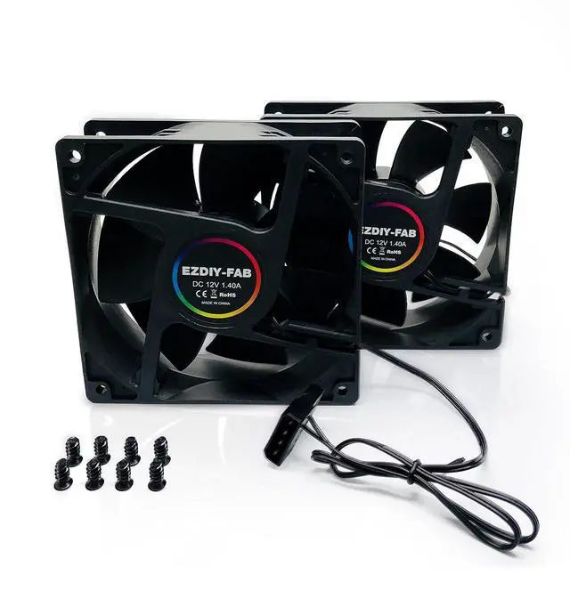 Alt view image 2 of 6 - 12cm 120mm 200CFM 4000RPM CPU Cooling Fan 12V DC 4-Pin Molex PC Computer High CFM Cooling Case Fan with Metal Finger Guard Grill