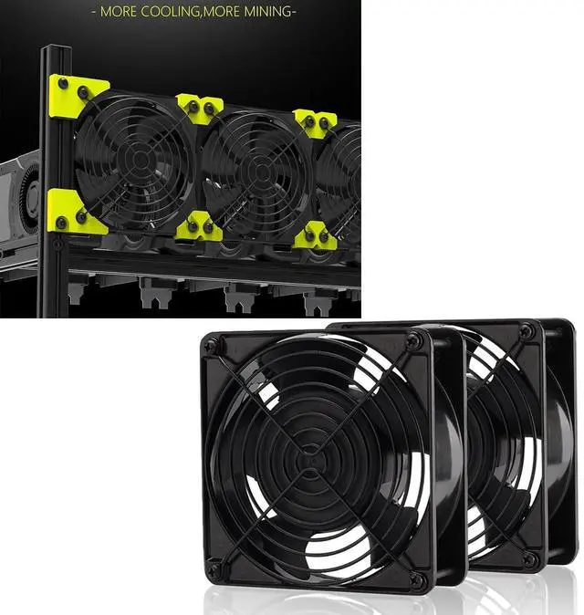 Alt view image 6 of 6 - 12cm 120mm 200CFM 4000RPM CPU Cooling Fan 12V DC 4-Pin Molex PC Computer High CFM Cooling Case Fan with Metal Finger Guard Grill